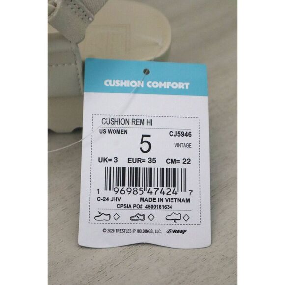 Reef CJ5946 Women's Sz 5 Vintage/Ivory Cushion Rem Hi Platform Sandals - Picture 10 of 16